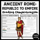 Republic to Empire Ancient Rome Reading Comprehension