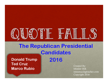 Preview of Republican Candidates 2016 QuoteFalls