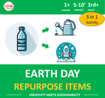 Preview of Earth Day Activity: Repurpose items - Creativity & Sustainability