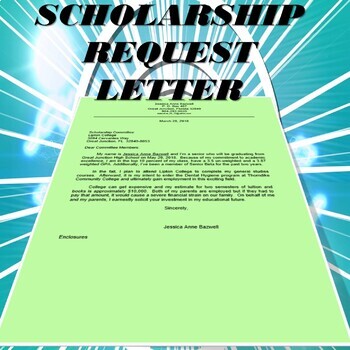 Preview of Request for Scholarship (from Student POV)--- {EDITABLE)