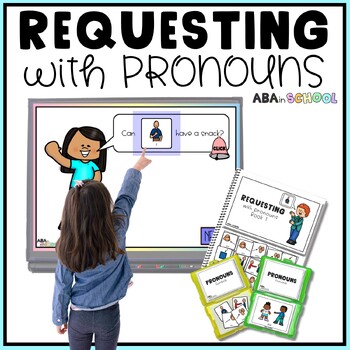 Preview of Requesting with Pronouns Worksheet and Speech Therapy Activity Special Education