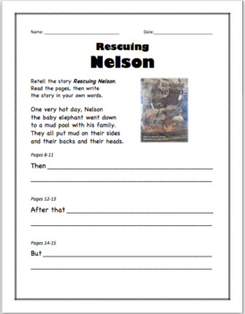 Preview of Rescuing Nelson by Beverley Randell guided reading work