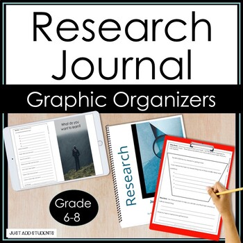 Preview of Research Writing Project Journal & Graphic Organizers for Research Skills