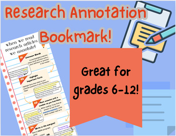 Preview of Research Annotation Bookmark
