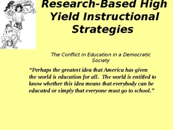 Preview of Research-Based High Yield Instructional Strategies