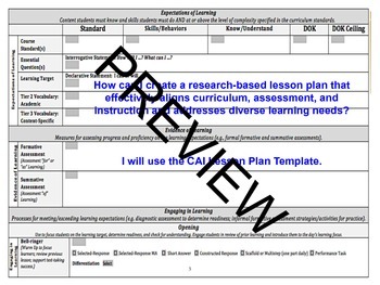 sample of research based knowledge lesson plan