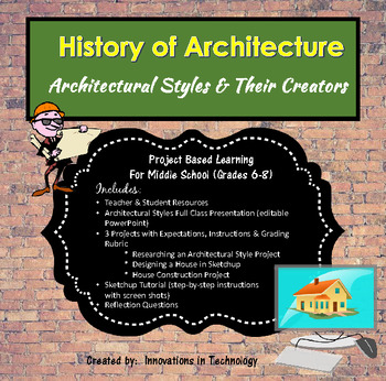 Preview of Research & Build a House - Architectural Styles & Creators | Distance Learning
