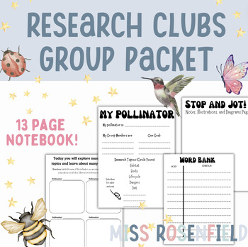 Preview of Research Clubs | Lucy Calkins Third Grade Reading | Pollinator Unit | NO PREP!