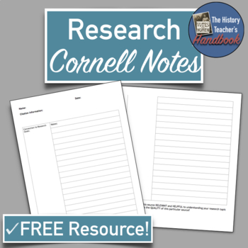 Preview of Research Cornell Notes