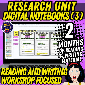 Preview of Research Digital Notebooks (Tapping the Power of Non-fiction, Essay, Group Book)
