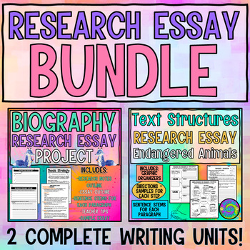 Preview of Research Essay BUNDLE - Biography Report + Endangered Species Essay