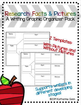 Preview of Research: Facts & Pictures: An EDITABLE Writing Graphic Organizer Pack