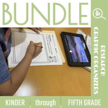 Preview of Research Graphic Organizer BUNDLE: K, 1, 2, 3, 4, 5, 6