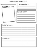 Research Graphic Organizer - KWL format - Use for any topic!