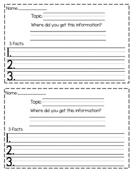 Research Graphic Organizer for Primary Students by Live Teach Mom