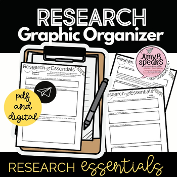 Preview of Research Graphic Organizer for Public Speaking Research Paper or Debate