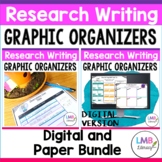 Research Graphic Organizers Digital and Paper Bundle