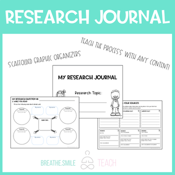 Preview of Research Journal - Teach Research, Citations, and Note Taking with Any Topic!