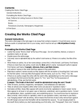 Preview of Research: MLA8 How to Create a Works-Cited Page