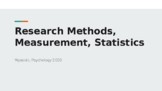 Research Methods, Measurements and Statistics Powerpoint (