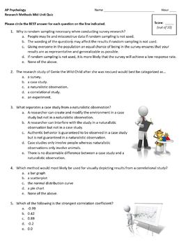 sample research methods quiz