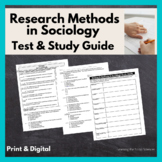 Research Methods in Sociology Test and Study Guide: Print 