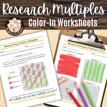 Preview of Research Multiples on the Hundred Board Worksheets - Montessori Math Multiples