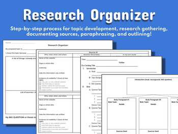 Preview of Research Organizer