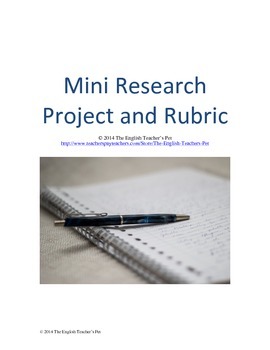 research paper mini lessons