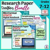 Research Paper Bundle: Note Cards, Outlines, MLA 9th Editi