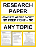 Research Paper | Complete Unit Any Topic | Printable & Digital