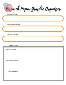 graphic organizer for research paper elementary
