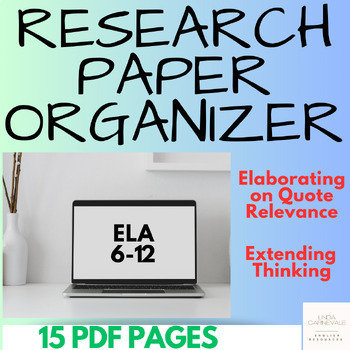 Preview of Research Paper Graphic Organizer > Printable Research Project Template