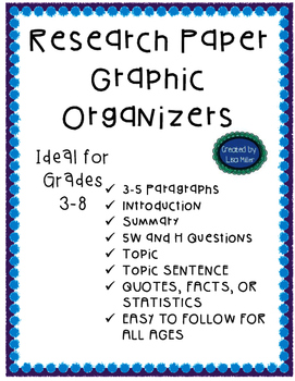 Preview of Research Paper Graphic Organizer for grades 3-8