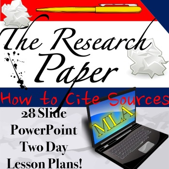 Preview of Research Paper: MLA Format and Citing Sources with Google Slides