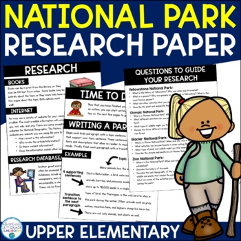 Preview of National Parks Informational Research Paper Writing Unit with Rubric