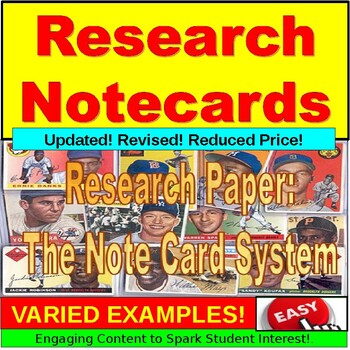 Preview of Research Notecards PowerPoint, Google Slides