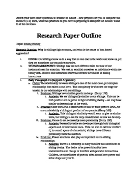how to do term paper outline