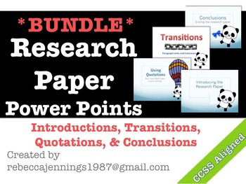 Preview of Research Paper Power Points BUNDLE