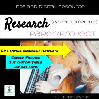 Preview of Research Paper Presentation Chosen Career [ template and resources}