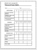 Research Paper Rubric - EDITABLE
