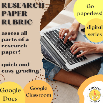 Preview of Research Paper Rubric - NO PREP and Google Classroom-Ready! 