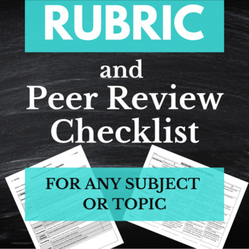 Preview of Research Paper Rubric with Peer-Review Checklist for Any Topic: UPDATED