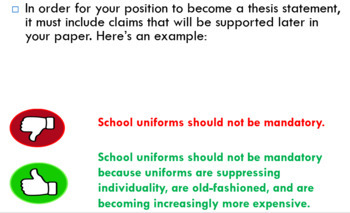 thesis statement for school uniforms