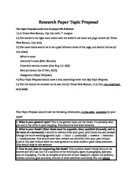 research proposal topic assignment