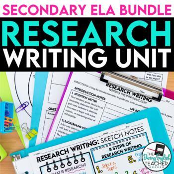 Preview of Research Paper Writing Unit - Lessons, PowerPoint, Handouts, Research Bundle