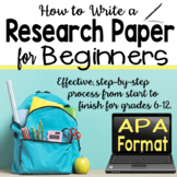 How to Write a Research Paper for Beginners Unit - APA - M