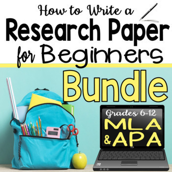 Preview of How to Write a Research Paper for Beginners APA & MLA  Bundle - Middle & High