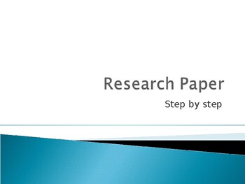 Preview of Research Paper: step by step