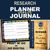 Research Planner and Journal (Undated)